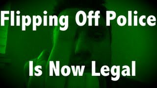 bird flipping cop fly em let