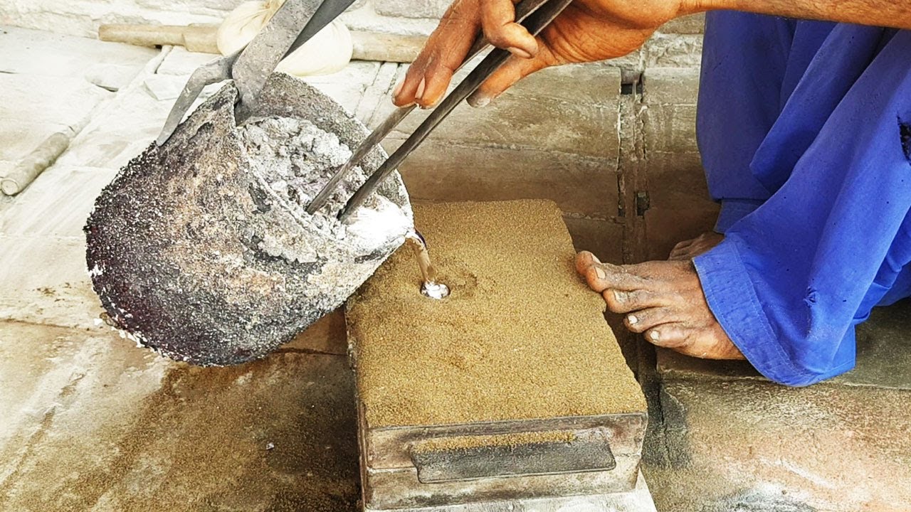 Aluminum casting sand mold vintage Chisel Tool YouTube