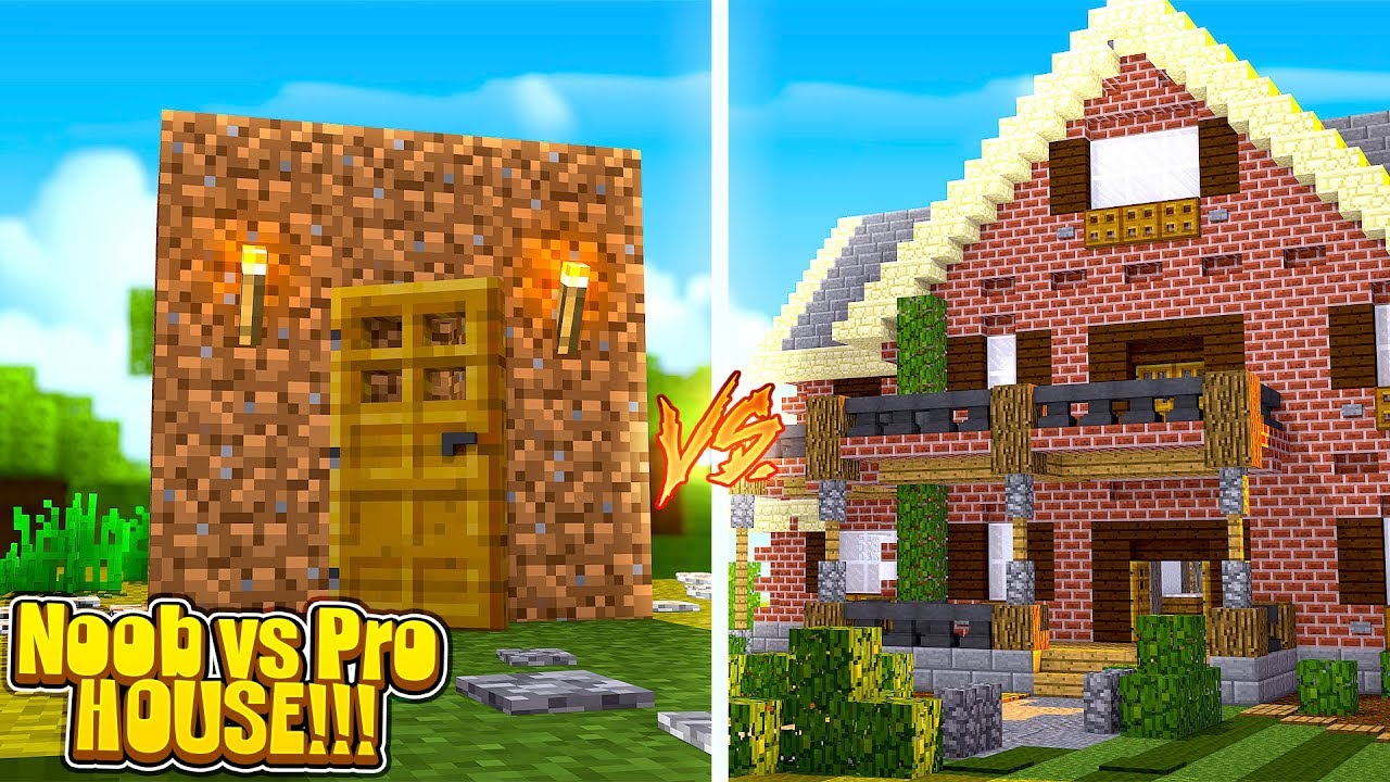 Minecraft - NOOB HOUSE VS PRO HOUSE (House vs House 