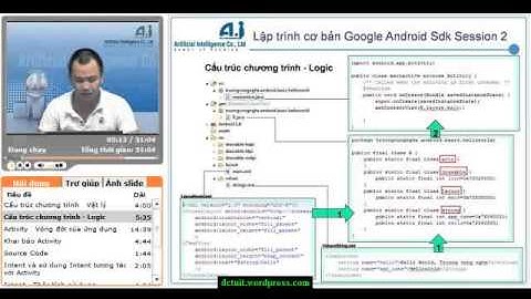 Lập trình Android, bài 2  Sử dụng Google Android SDK   YouTube