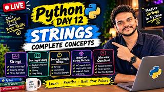 Python Day 12 in Telugu |Strings, Indexing, Slicing, Methods & Interview Questions