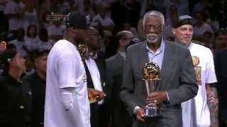 Miami Heat Receives - 2013 Finals Trophy And LeBron Is Finals MVP