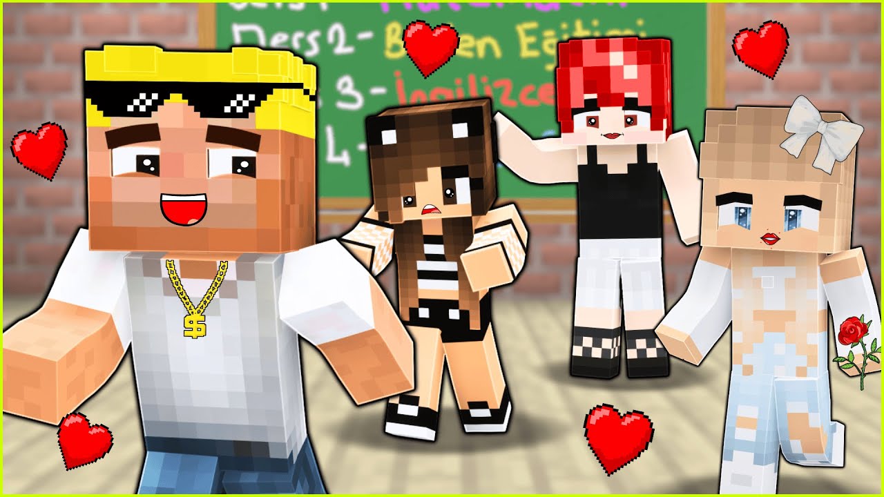 OKULDAKİ TÜM KIZLAR POPÜLER EFEKAN'A AŞIK OLDU! 🥰 - Minecraft