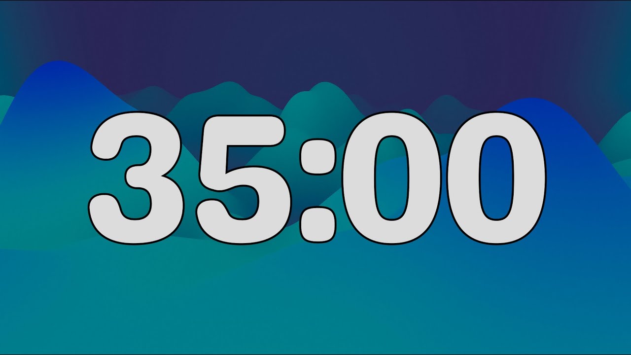 35 Minute Calming Timer with Relaxing Music for Classroom (Piano Alarm ...