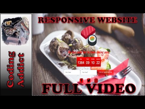 Responsive  Website HTML5/CSS3/BOOTSTRAP/JQUERY 0 - Full Video