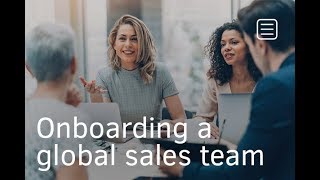 Onboarding a global sales team