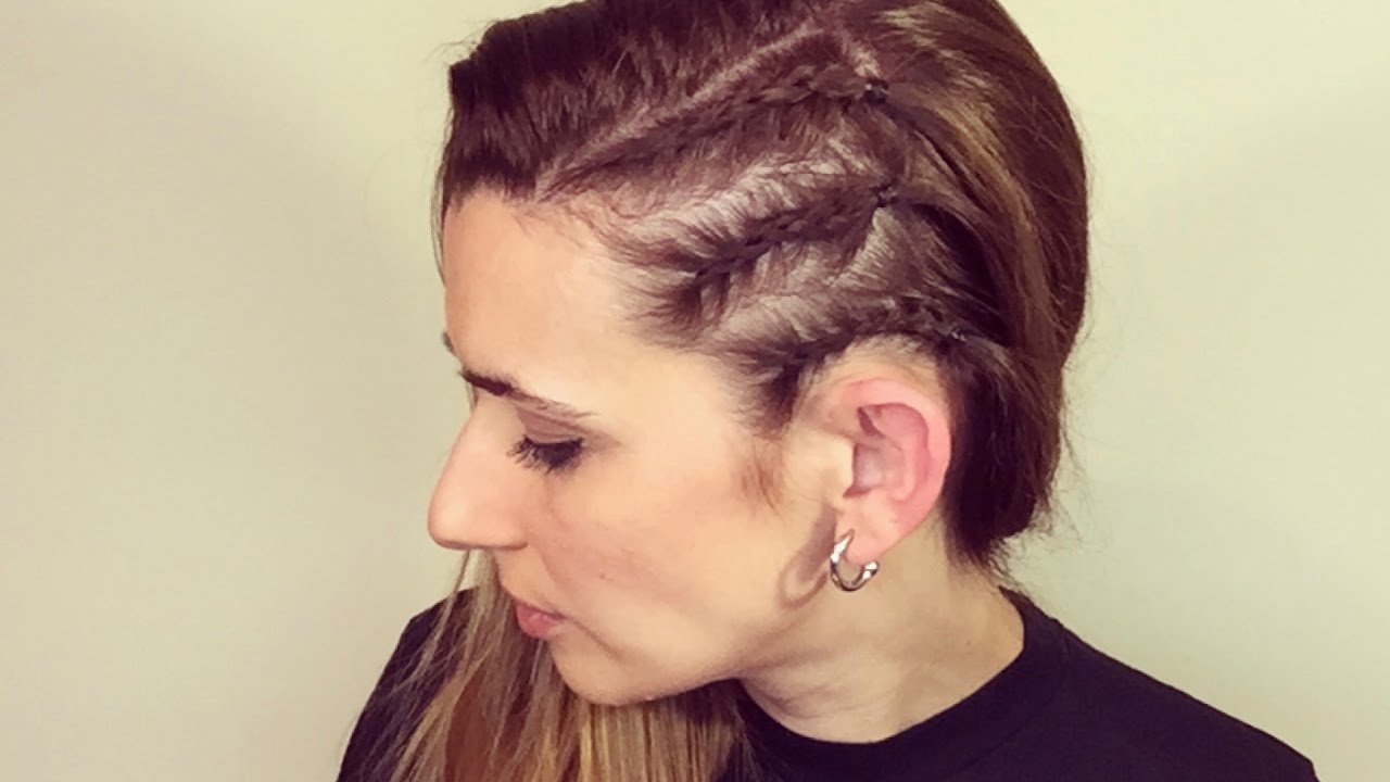 DIY Mini trenzas, trenzas laterales / Mini trenes, trenes laterals /  Minidutch braids, side cornrows - YouTube