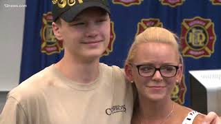 Teen pulls 63-year-old neighbor from burning Glendale home