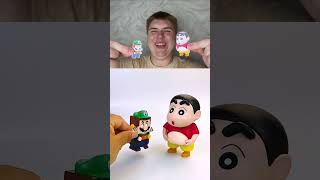 PINK BOX REACT Satisfying Unboxing with Shinchan and Super Mario Bros ASMR Video #mario #shinchan