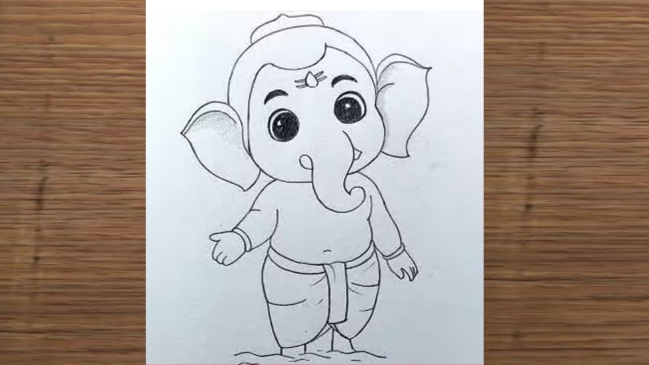 Ganpati Bappa Drawing | Lord Ganesha Pencil Sketch Step by Step | Ganesh Chaturthi Special ✨🔱