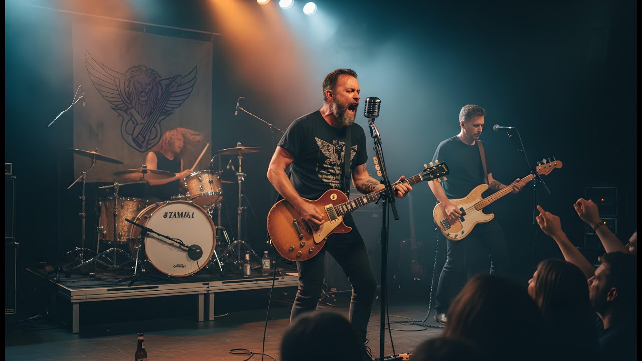 Classic Rock Blues – Electric Rock Band at Night – Timeless Energy on Stage