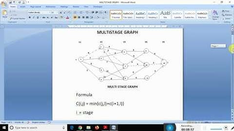 DYNAMIC PROGRAMMING -MULTISTAGE GRAPH 1 - DAA - BCA IV SEM