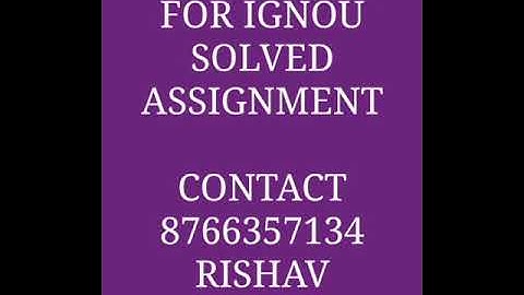 IGNOU SOLVED HANDMADE ASSIGNMENT BY #Educationgym