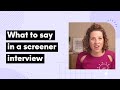 How to prepare for a screening interview with hr after you apply for a job tips  examples