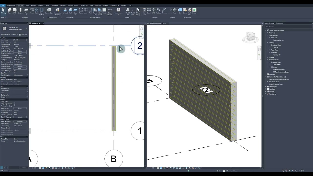 🔧 Revit 2025 | 3D Reinforcement RCC WALL& Column 🏢🚀"