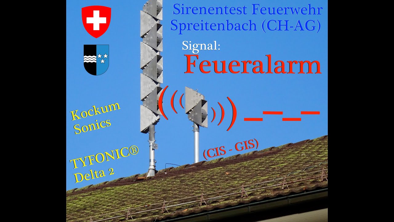 Sirenentest Spreitenbach (CH-AG) | FEUERALARM | Test Feuerwehr-Sirene | Kockum Sonics Delta 2 | 2021
