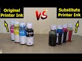 Original Printer Ink vs Substitute Printer Ink | Detailed explanation with some tests | in Hindi