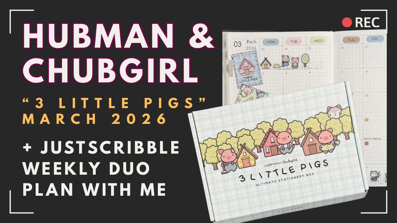 Hubman & Chubgirl March Deluxe Subscription | JustScribble Weekly Duo Set-up