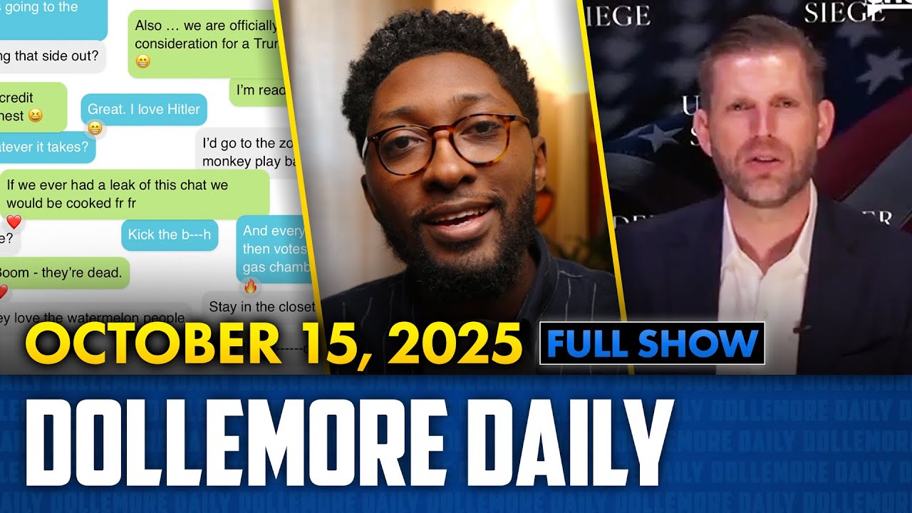 RACIST Texts LEAK from Young Republicans & Eric Trump claims his father SAVED GOD - Oct 15, 2025