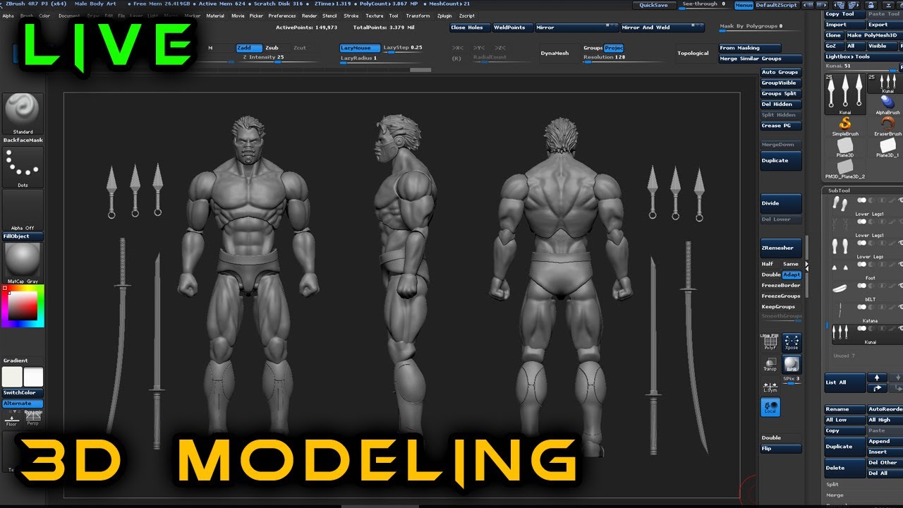 making action figures in zbrush