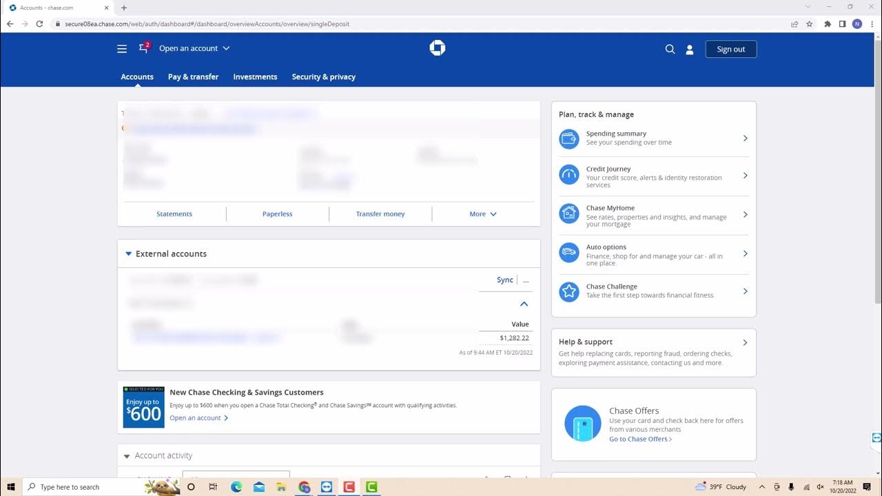 How to Unlink an External Bank Account from Chase YouTube