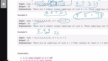Leetcode BiWeekly contest 112 - Medium - Maximum Sum of Almost Unique Subarray