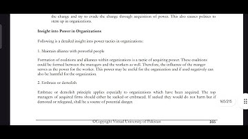 PSY510 Lecture 35 Organisational Psychology Short Lecture VU Lectures