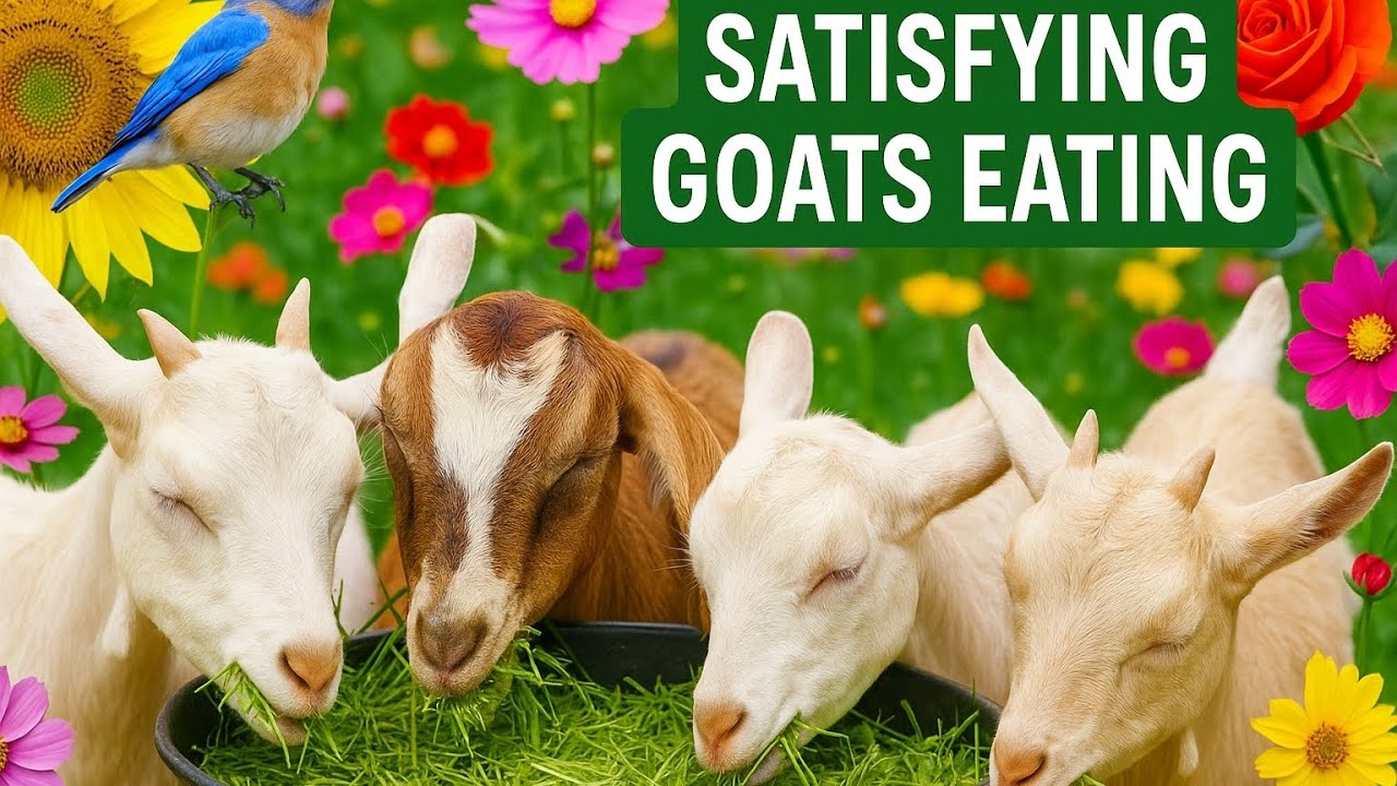 Goats eating — simply satisfying to watch. 😍🐐 - YouTube