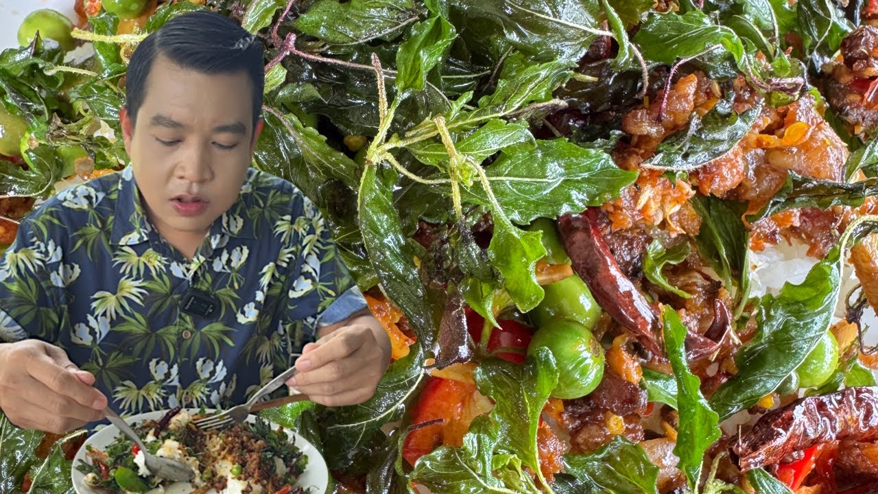 ผัดเผ็ดกบราดข้าว แซ่บๆ ร้านทนายแซ่บ ร้านพี่สาวบ่าวเชน