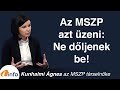 Az mszp azt zeni ne dljenek be kunhalmi gnes infordi arna