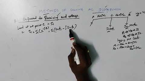 Methods of solving AC Distribution problems | Power Factor referred to Receiving end voltage