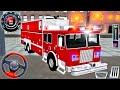 Jugando con camin de bomberos  real fire truck driving simulator  juegos android