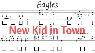 Eagles - New Kid in Town / Guitar Solo Tab+BackingTrack