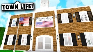I MADE A TOWN HALL ON BLOXBURG! (Roblox Bloxburg) Roblox Roleplay