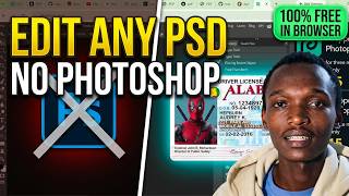 How to edit any PSD/DL/ID File For FREE - DL/ID for Free Using Photopea screenshot 2