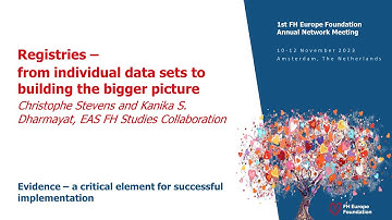 Registries – from individual data sets to building the bigger picture