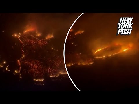 Airline passengers witness devastating extent of Hawaii wildfires from the air