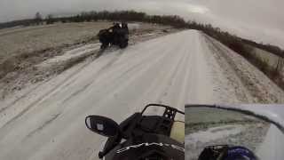 Winter Crash with Yamaha Kodiak ATV