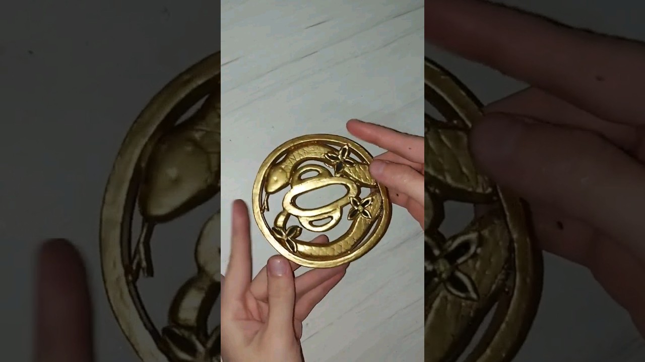 How I made the Serpent Tsuba 🐍 #demonslayer #obanai