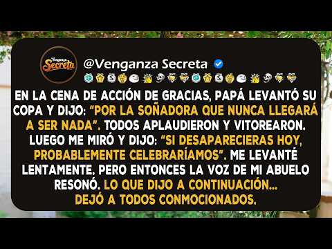 Mis padres dijeron que yo “nunca llegaría a ser nada” en la cena. Luego el abuelo habló y todo cambi