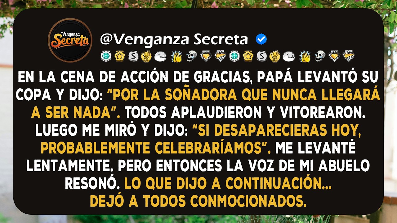 Mis padres dijeron que yo “nunca llegaría a ser nada” en la cena. Luego el abuelo habló y todo cambi