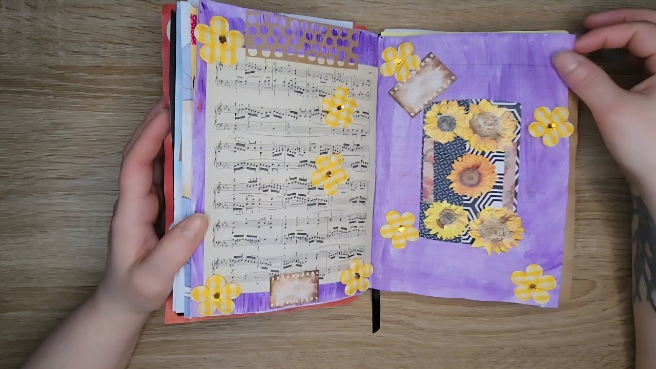 ASMR Junk Journal Flip Through - paper sounds, gentle whispers & finger tapping