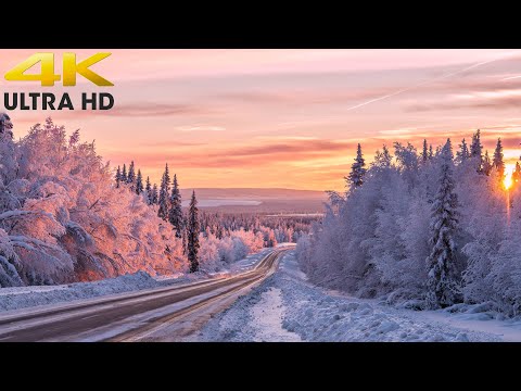 Snow and Sunset Lapse