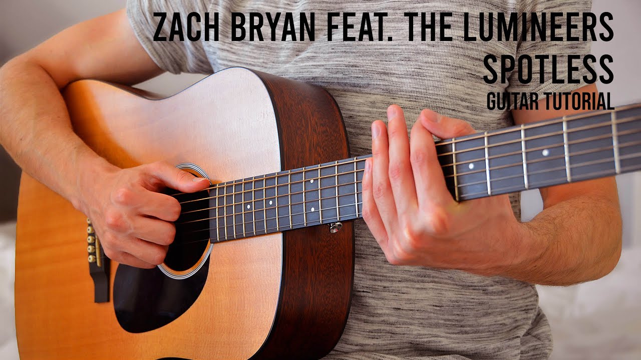 Zach Bryan Spotless feat. The Lumineers EASY Guitar Tutorial With