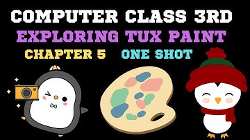 COMPUTER || CLASS 3 || CHAPTER 5 || EXPLORING TUX PAINT ||  ONE SHOT