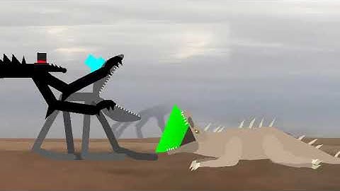 Behemoth 682 vs scp 682 vs colossal superior (356 subs) | stick nodes animation