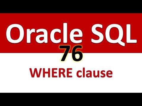 Oracle SQL Developer Tutorial For Beginners  76   Filtering Data using WHERE clause
