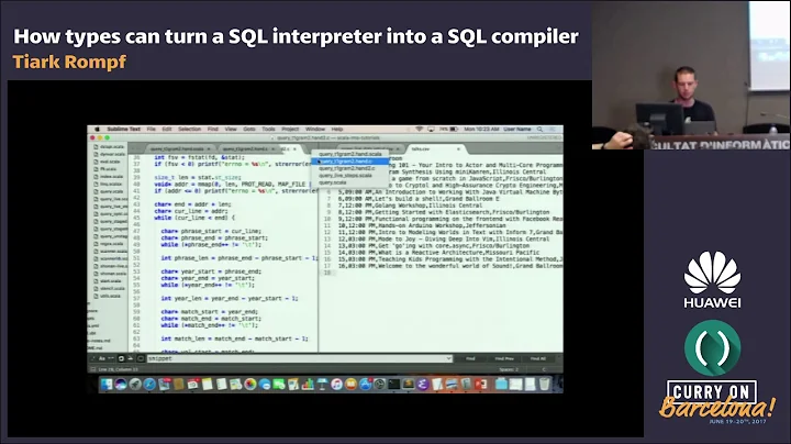 Tiark Rompf - How types can turn a SQL interpreter into a SQL compiler