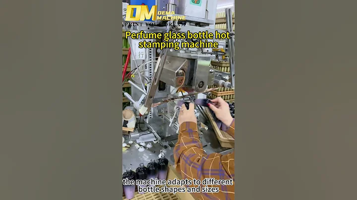 Hot foil stamping machine for glass bottle, ideal for cosmetics, perfume, and beverage packaging 📣