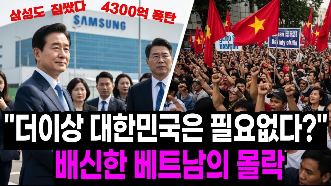 "삼성마저 짐 쌌다 " 4,300억 뜯기고 시작된 베트남 몰락의 진짜 이유